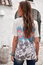 Load image into Gallery viewer, Printed Round Neck Tunic Tee