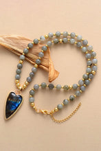 Load image into Gallery viewer, Natural Stone Pendant Beaded Necklace