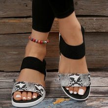 Load image into Gallery viewer, PU Leather Open Toe Low Heel Sandals