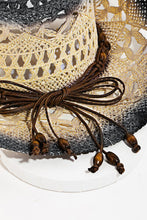 Load image into Gallery viewer, Fame Cutout Rope Strap Wide Brim Hat