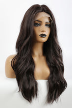 Load image into Gallery viewer, 13*2&quot; Lace Front Wigs Synthetic Long Wave 26&quot; Heat Safe 150% Density in Brown