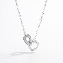 Load image into Gallery viewer, 925 Sterling Silver Inlaid Zircon Heart Necklace