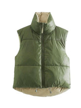 Load image into Gallery viewer, Zip Up Drawstring Reversible Vest