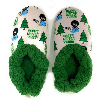 Lil Happy Trees   Women's Sherpa Slippers Socks