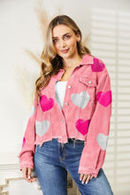 Load image into Gallery viewer, Heart Sequin Dropped Shoulder Jacket