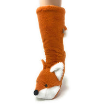 Load image into Gallery viewer, Fox Sakes   Women&#39;s Fluffy House Slipper Socks