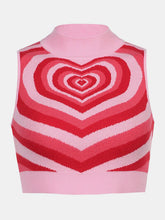 Load image into Gallery viewer, Heart Mock Neck Sweater Vest