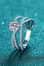 Load image into Gallery viewer, 1 Carat Moissanite Crisscross Ring