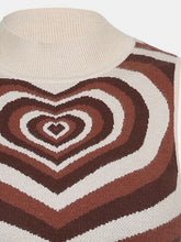 Load image into Gallery viewer, Heart Mock Neck Sweater Vest