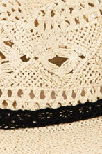 Load image into Gallery viewer, Fame Openwork Lace Detail Wide Brim Hat