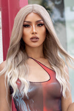 Load image into Gallery viewer, 13*2&quot; Lace Front Wigs Synthetic Long Wave 24&quot; 150% Density in Medium Blonde Highlights