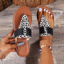 Load image into Gallery viewer, Animal Print Open Toe Sandals