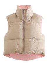 Load image into Gallery viewer, Zip Up Drawstring Reversible Vest