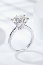 Load image into Gallery viewer, Platinum-Plated 5 Carat  Moissanite Solitaire Ring