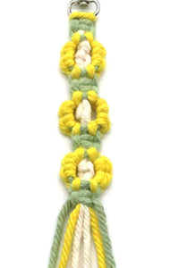 Hand-Woven Flower Keychain