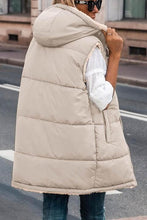 Load image into Gallery viewer, Zip-Up Longline Hooded Vest