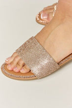 Load image into Gallery viewer, WILD DIVA Rhinestone Open Toe Flat Sandals