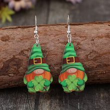 Load image into Gallery viewer, Wooden Alloy Dangle Earrings