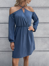 Load image into Gallery viewer, Cold-Shoulder Crisscross Mini Dress