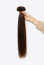 Load image into Gallery viewer, Natural Looking Clip-In Hair Extensions in Chocolate 18&quot; Human Hair