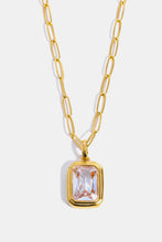 Load image into Gallery viewer, Zircon 18K Gold-Plated Geometrical Shape Pendant Necklace