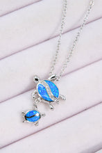 Load image into Gallery viewer, Opal Turtle Pendant Necklace