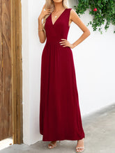 Load image into Gallery viewer, Surplice Neck Sleeveless Maxi Dress