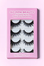 Load image into Gallery viewer, SO PINK BEAUTY Faux Mink Eyelashes 5 Pairs