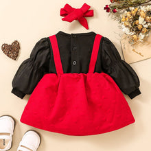 Load image into Gallery viewer, Baby Girl Two-Tone Bow Detail Dress