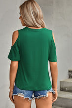 Load image into Gallery viewer, Tied Cutout Cold-Shoulder Top