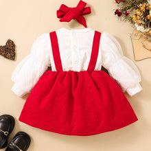 Load image into Gallery viewer, Baby Girl Two-Tone Bow Detail Dress