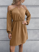 Load image into Gallery viewer, Cold-Shoulder Crisscross Mini Dress