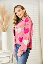 Load image into Gallery viewer, Heart Sequin Dropped Shoulder Jacket