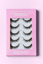 Load image into Gallery viewer, SO PINK BEAUTY Faux Mink Eyelashes 5 Pairs