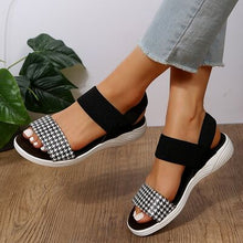 Load image into Gallery viewer, PU Leather Open Toe Low Heel Sandals