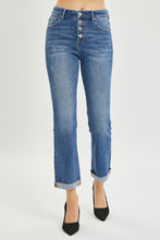 Load image into Gallery viewer, RISEN Full Size Button Fly Cropped Bootcut Jeans