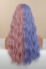 Load image into Gallery viewer, 13*1&quot; Full-Machine Wigs Synthetic Long Wave 26&quot; in Blue/Pink Split Dye