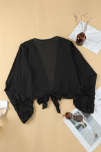 Load image into Gallery viewer, Plus Size Tie Front Crop Top