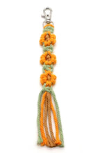 Load image into Gallery viewer, Hand-Woven Flower Keychain