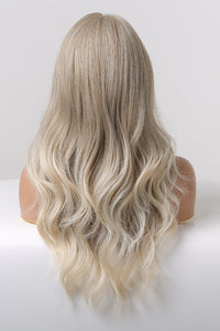 13*2" Lace Front Wigs Synthetic Long Wave 24" 150% Density in Medium Blonde Highlights