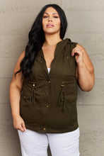 Load image into Gallery viewer, Zenana More To Come Full Size Military Hooded Vest