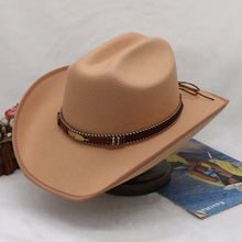 Load image into Gallery viewer, Tied Wide Brim Tweed Hat