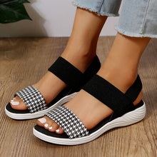 Load image into Gallery viewer, PU Leather Open Toe Low Heel Sandals