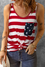 Load image into Gallery viewer, Star and Stripe Scoop Neck Tank