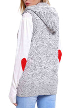 Load image into Gallery viewer, Button and Zip Closure Hooded Sweater Vest