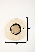 Load image into Gallery viewer, Fame Wide Brim Straw Weave Sun Hat