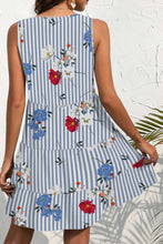 Load image into Gallery viewer, Printed V-Neck Sleeveless Mini Dress