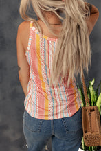 Load image into Gallery viewer, Multicolored Stripe V-Neck Tank