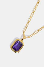 Load image into Gallery viewer, Zircon 18K Gold-Plated Geometrical Shape Pendant Necklace