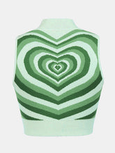 Load image into Gallery viewer, Heart Mock Neck Sweater Vest